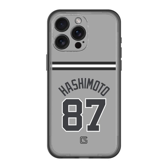 スリムプロテクションプレミアムケース［ 読売ジャイアンツ - #87 HASHIMOTO - ビジター ］