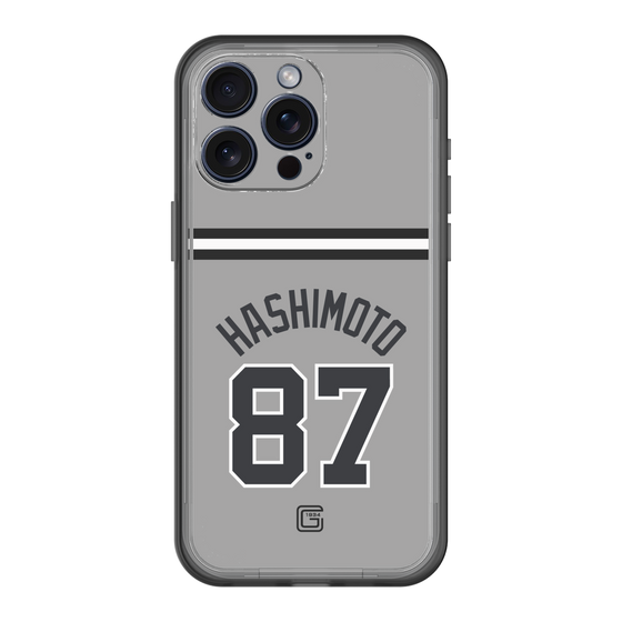 スリムプロテクションプレミアムケース［ 読売ジャイアンツ - #87 HASHIMOTO - ビジター ］