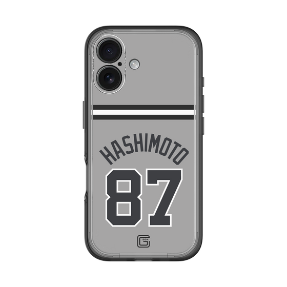 スリムプロテクションプレミアムケース［ 読売ジャイアンツ - #87 HASHIMOTO - ビジター ］
