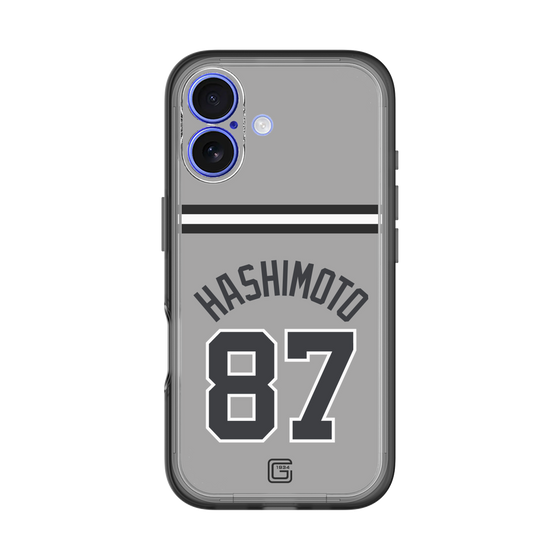 スリムプロテクションプレミアムケース［ 読売ジャイアンツ - #87 HASHIMOTO - ビジター ］