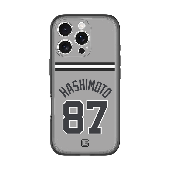 スリムプロテクションプレミアムケース［ 読売ジャイアンツ - #87 HASHIMOTO - ビジター ］