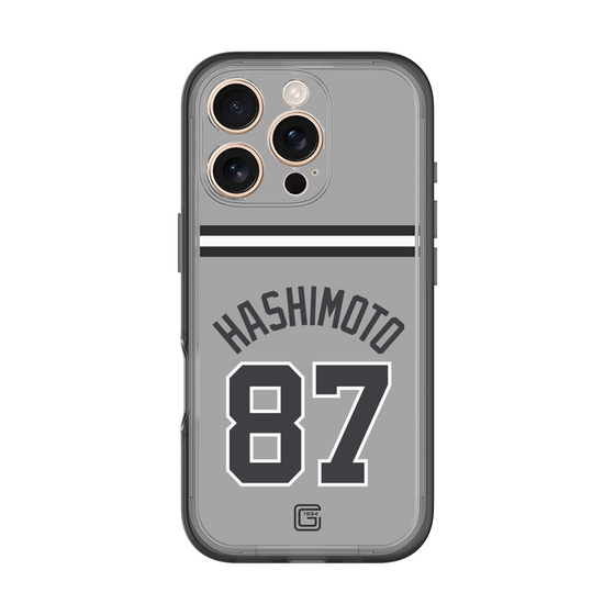 スリムプロテクションプレミアムケース［ 読売ジャイアンツ - #87 HASHIMOTO - ビジター ］