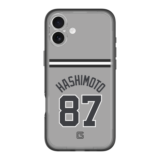 スリムプロテクションプレミアムケース［ 読売ジャイアンツ - #87 HASHIMOTO - ビジター ］