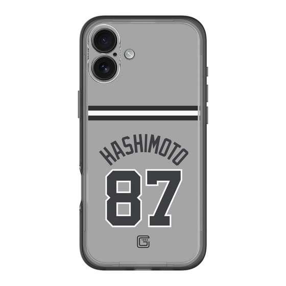 スリムプロテクションプレミアムケース［ 読売ジャイアンツ - #87 HASHIMOTO - ビジター ］