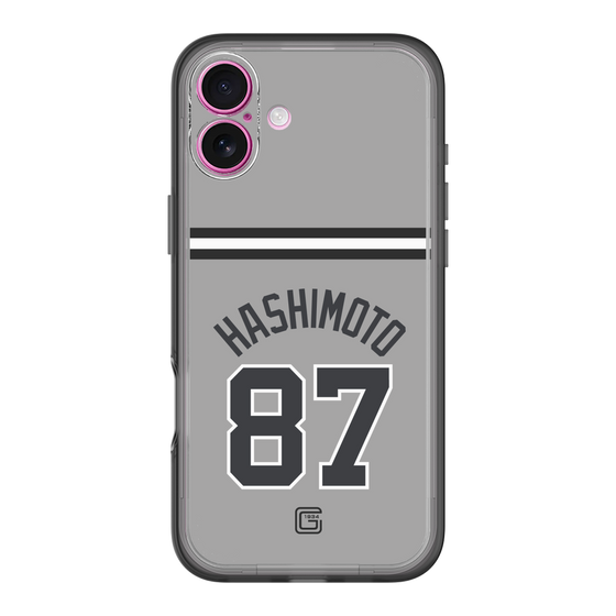 スリムプロテクションプレミアムケース［ 読売ジャイアンツ - #87 HASHIMOTO - ビジター ］
