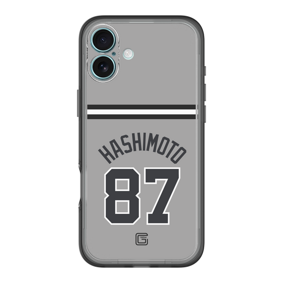 スリムプロテクションプレミアムケース［ 読売ジャイアンツ - #87 HASHIMOTO - ビジター ］