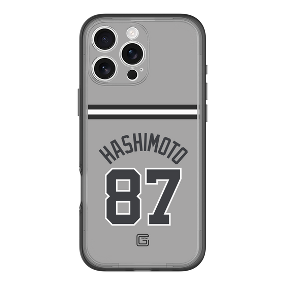 スリムプロテクションプレミアムケース［ 読売ジャイアンツ - #87 HASHIMOTO - ビジター ］