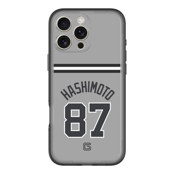スリムプロテクションプレミアムケース［ 読売ジャイアンツ - #87 HASHIMOTO - ビジター ］