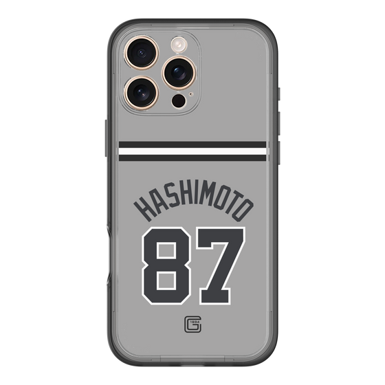 スリムプロテクションプレミアムケース［ 読売ジャイアンツ - #87 HASHIMOTO - ビジター ］