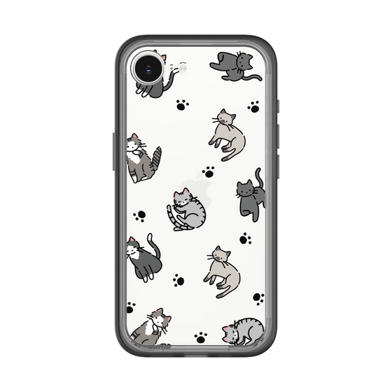 スリムプロテクションプレミアムケース［ オリジナル - CASEPLAYネコ総柄 - color ］