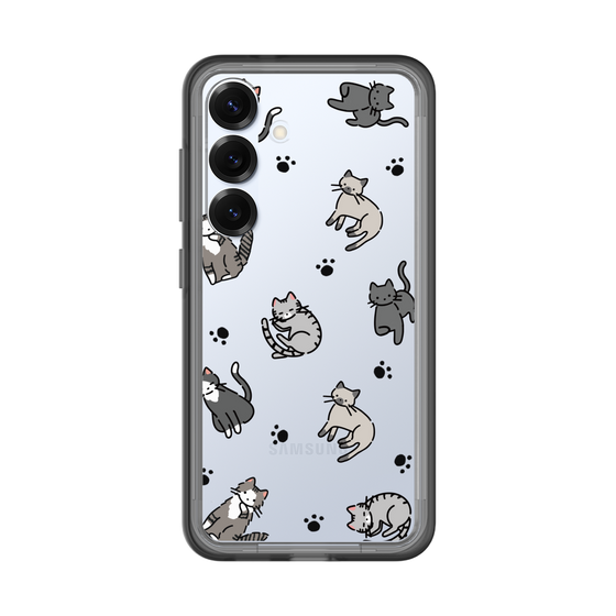 スリムプロテクションプレミアムケース［ オリジナル - CASEPLAYネコ総柄 - color ］