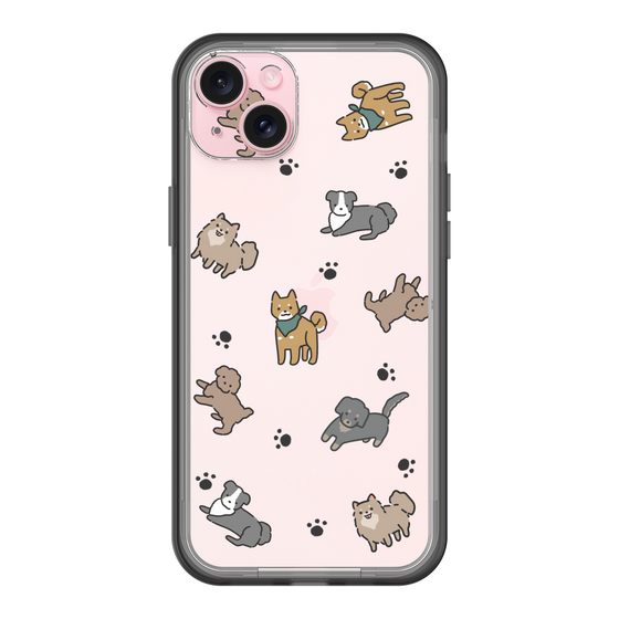 スリムプロテクションプレミアムケース［ オリジナル - CASEPLAYイヌ総柄 - color ］