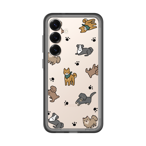 スリムプロテクションプレミアムケース［ オリジナル - CASEPLAYイヌ総柄 - color ］
