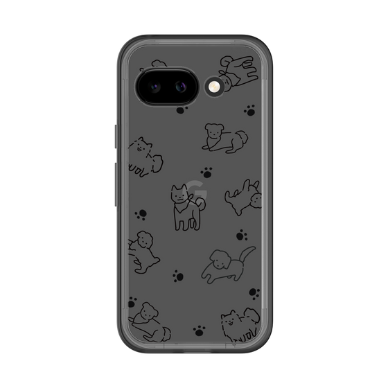 スリムプロテクションプレミアムケース［ オリジナル - CASEPLAYイヌ総柄 - black ］