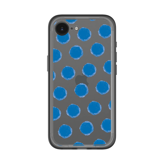 スリムプロテクションプレミアムケース［ オリジナル - 推し色水玉 - ブルー ］