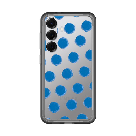 スリムプロテクションプレミアムケース［ オリジナル - 推し色水玉 - ブルー ］