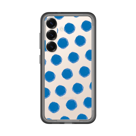 スリムプロテクションプレミアムケース［ オリジナル - 推し色水玉 - ブルー ］