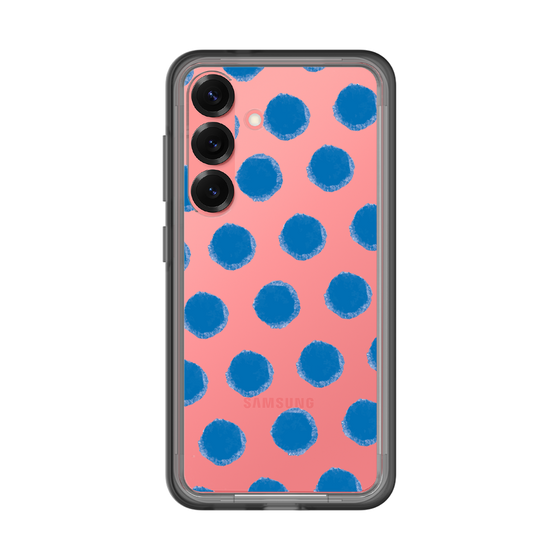 スリムプロテクションプレミアムケース［ オリジナル - 推し色水玉 - ブルー ］