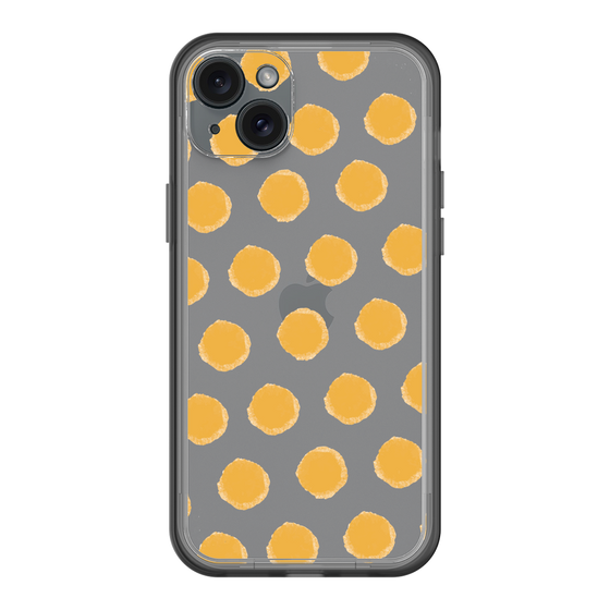 スリムプロテクションプレミアムケース［ オリジナル - 推し色水玉 - オレンジ ］