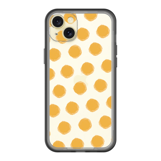 スリムプロテクションプレミアムケース［ オリジナル - 推し色水玉 - オレンジ ］