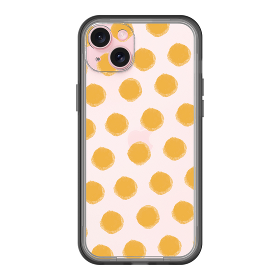 スリムプロテクションプレミアムケース［ オリジナル - 推し色水玉 - オレンジ ］