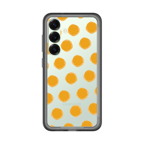 スリムプロテクションプレミアムケース［ オリジナル - 推し色水玉 - オレンジ ］