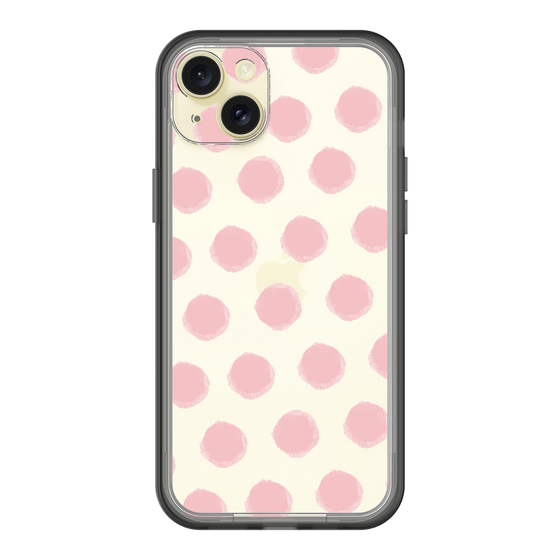 スリムプロテクションプレミアムケース［ オリジナル - 推し色水玉 - ピンク ］