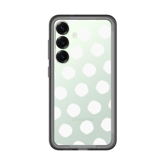 スリムプロテクションプレミアムケース［ オリジナル - 推し色水玉 - ホワイト ］