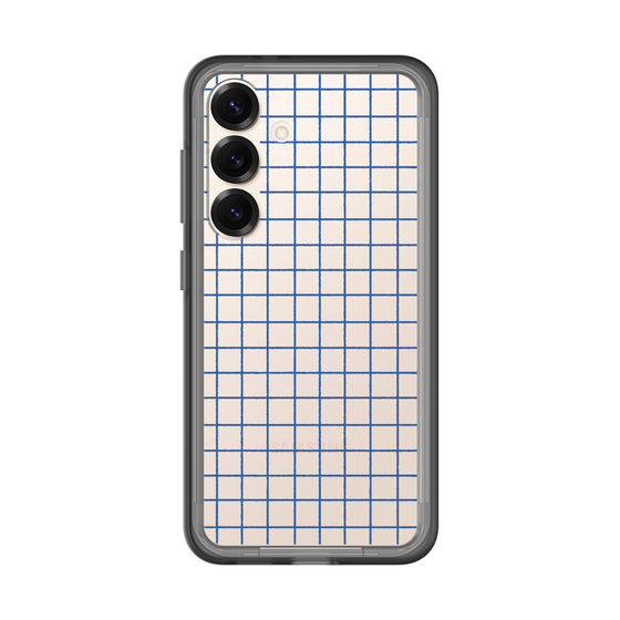 スリムプロテクションプレミアムケース［ オリジナル - 推し色チェック - ブルー ］