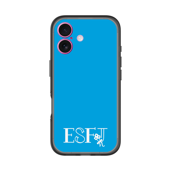 スリムプロテクションプレミアムケース［ オリジナル - ESFJ 領事 - アルファベット - ブルー ］