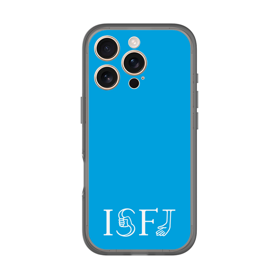 スリムプロテクションプレミアムケース［ オリジナル - ISFJ 擁護者 - アルファベット - ブルー ］