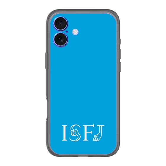 スリムプロテクションプレミアムケース［ オリジナル - ISFJ 擁護者 - アルファベット - ブルー ］