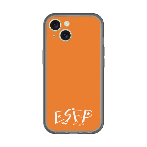 スリムプロテクションプレミアムケース［ オリジナル - ESFP エンターテイナー - アルファベット - オレンジ ］