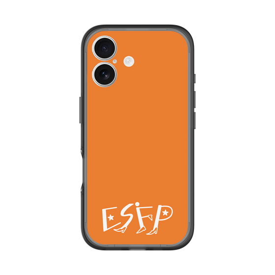 スリムプロテクションプレミアムケース［ オリジナル - ESFP エンターテイナー - アルファベット - オレンジ ］