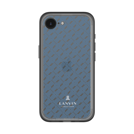 スリムプロテクションプレミアムケース［ LANVIN COLLECTION - ロゴパターン - ブルー ］