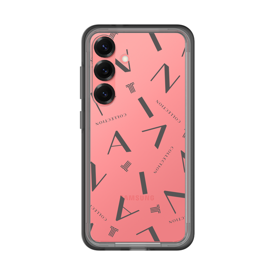 スリムプロテクションプレミアムケース［ LANVIN COLLECTION - タイポグラフィ - グレー ］