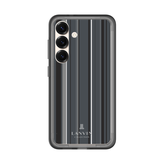 スリムプロテクションプレミアムケース［ LANVIN COLLECTION - ストライプ - グレー ］