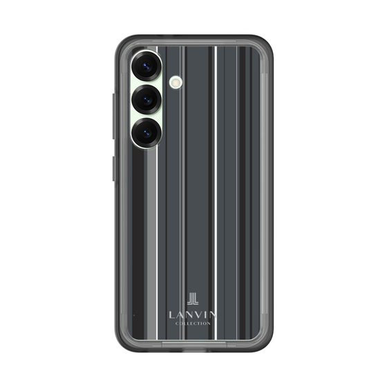 スリムプロテクションプレミアムケース［ LANVIN COLLECTION - ストライプ - グレー ］