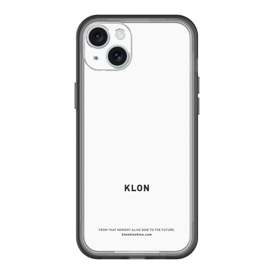 スリムプロテクションプレミアムケース［ KLON - ロゴ - ホワイト ］
