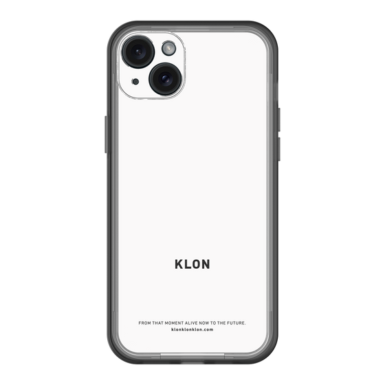 スリムプロテクションプレミアムケース［ KLON - ロゴ - ホワイト ］