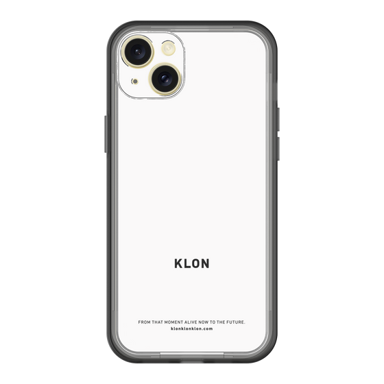 スリムプロテクションプレミアムケース［ KLON - ロゴ - ホワイト ］