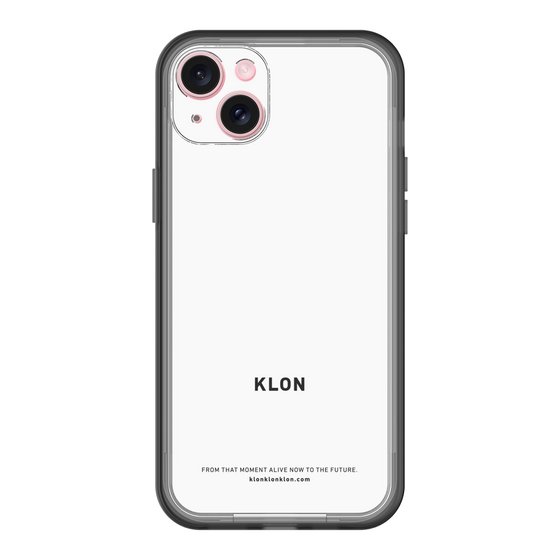 スリムプロテクションプレミアムケース［ KLON - ロゴ - ホワイト ］