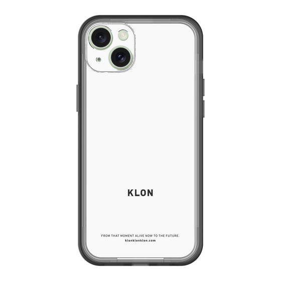 スリムプロテクションプレミアムケース［ KLON - ロゴ - ホワイト ］