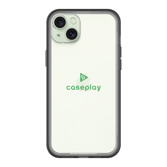 スリムプロテクションプレミアムケース［ オリジナル - caseplayロゴ - グリーン/D ］