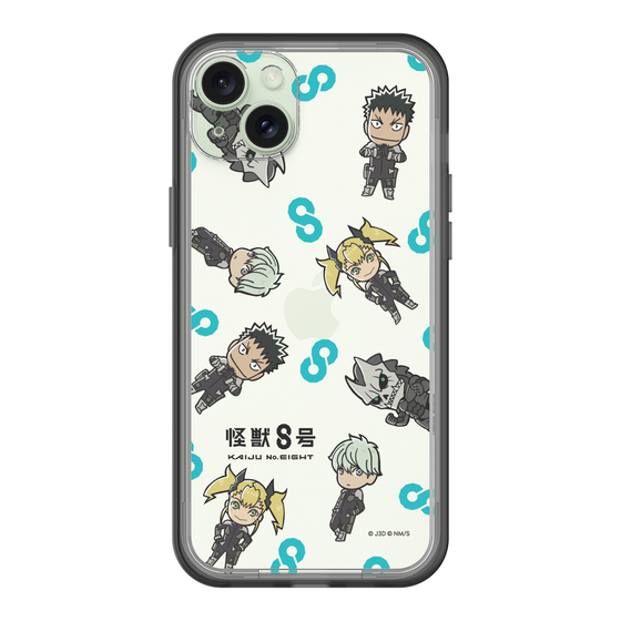 スリムプロテクションプレミアムケース［ 怪獣８号 - ミニキャラ - 総柄01 ］
