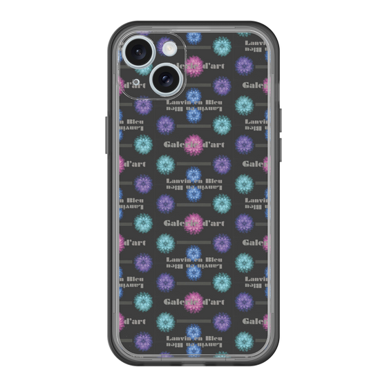 スリムプロテクションプレミアムケース［ LANVIN en Bleu - Flower pattern ］