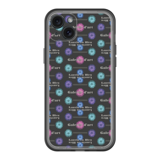 スリムプロテクションプレミアムケース［ LANVIN en Bleu - Flower pattern ］