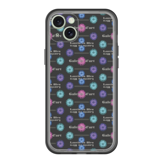 スリムプロテクションプレミアムケース［ LANVIN en Bleu - Flower pattern ］