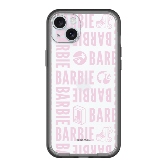 スリムプロテクションプレミアムケース［ Barbie - ロゴパターン3 - クリア ］