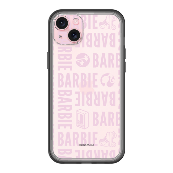 スリムプロテクションプレミアムケース［ Barbie - ロゴパターン3 - クリア ］